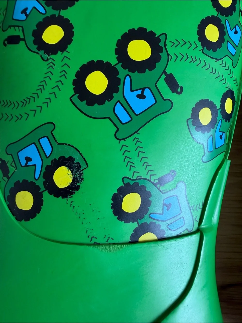 Bogs Green Tractor-Print Kids' Rain Boots - Size 12